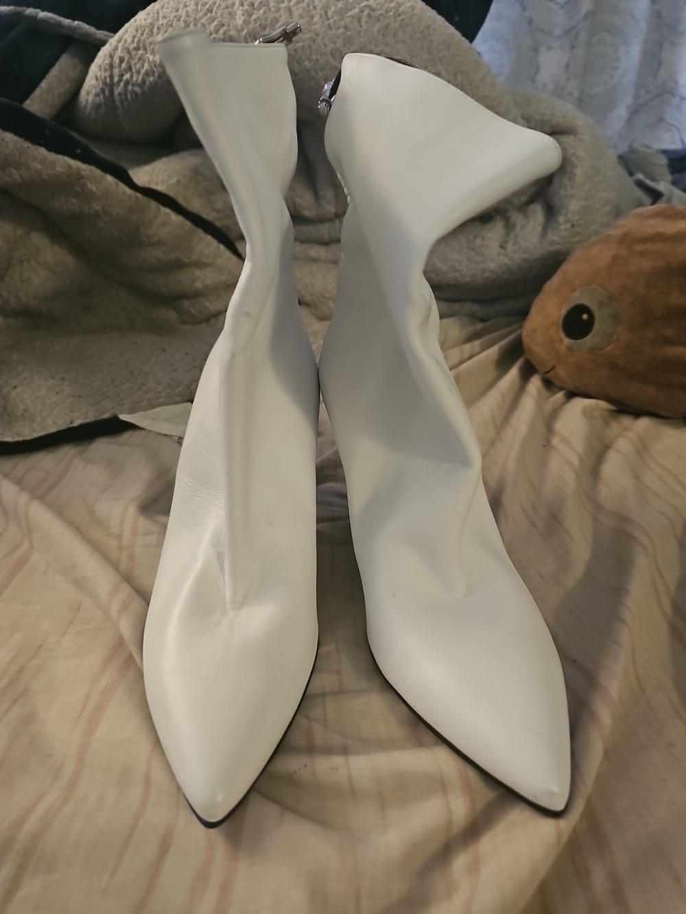 Longchamp White Boots Size 10